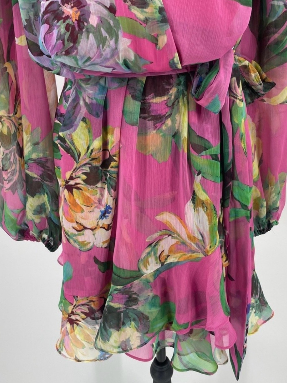 Alex Marie Laurel Wisteria Long Sleeve Tiered Ruffle Hem Dress Size 6 - Picture 9 of 14